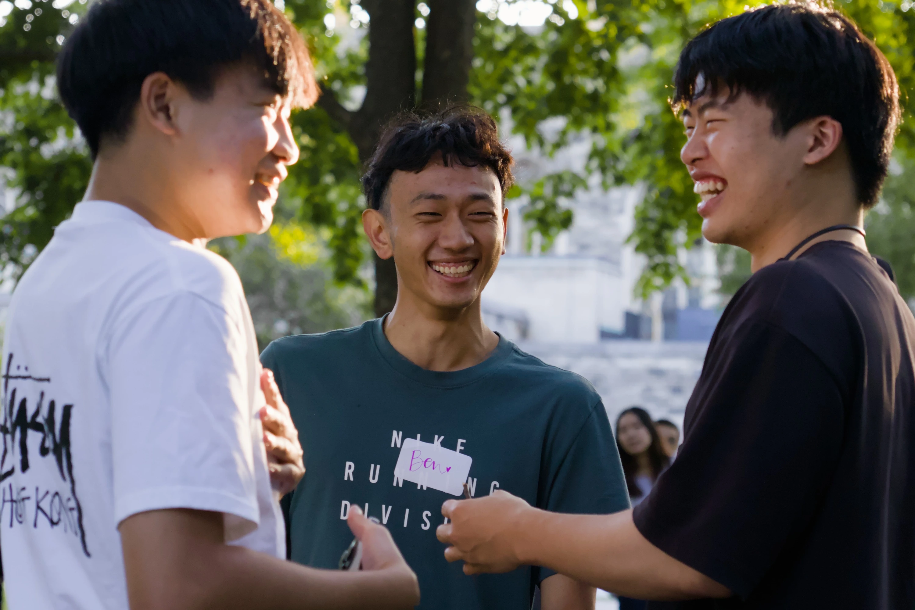 Students sharing a laugh at a CCF gathering